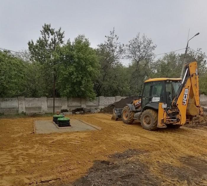 Строительство сетей водоснабжения и водоотведения с установкой модуля приема сточных вод  (2023 г.)