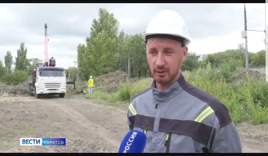 Завершили работы по строительству водовода Ø500 по ул. Буровой г. Саратов